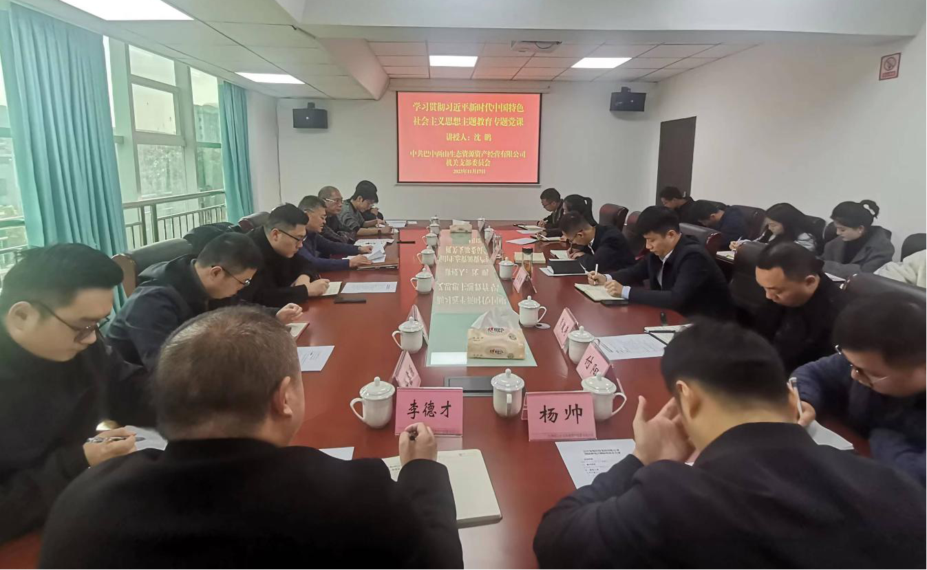集團(tuán)公司黨委副書記、總經(jīng)理沈鵬到巴中兩山公司講授主題教育專題黨課